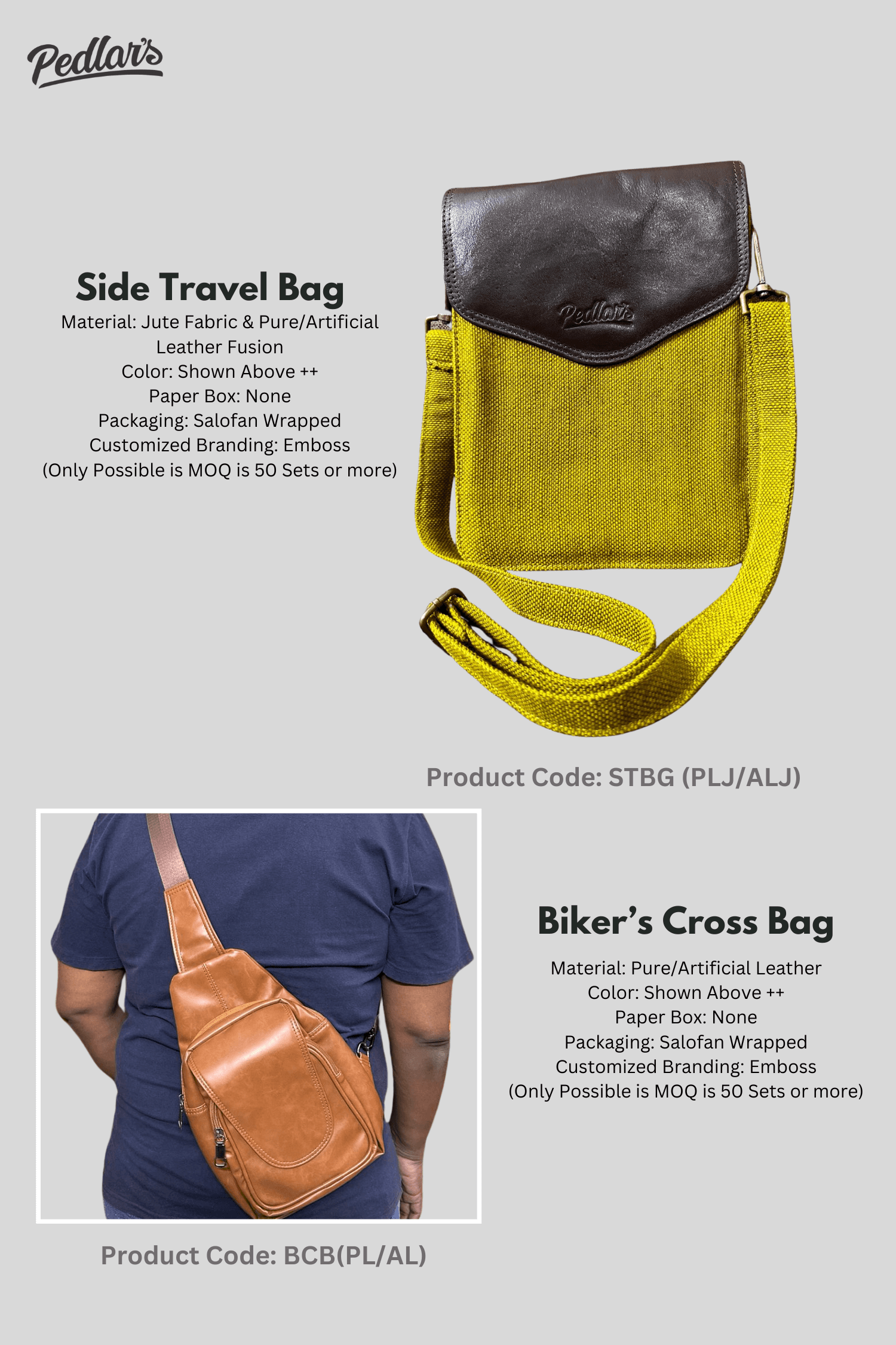 SIde Travel Bag & Biker's Cross Bag