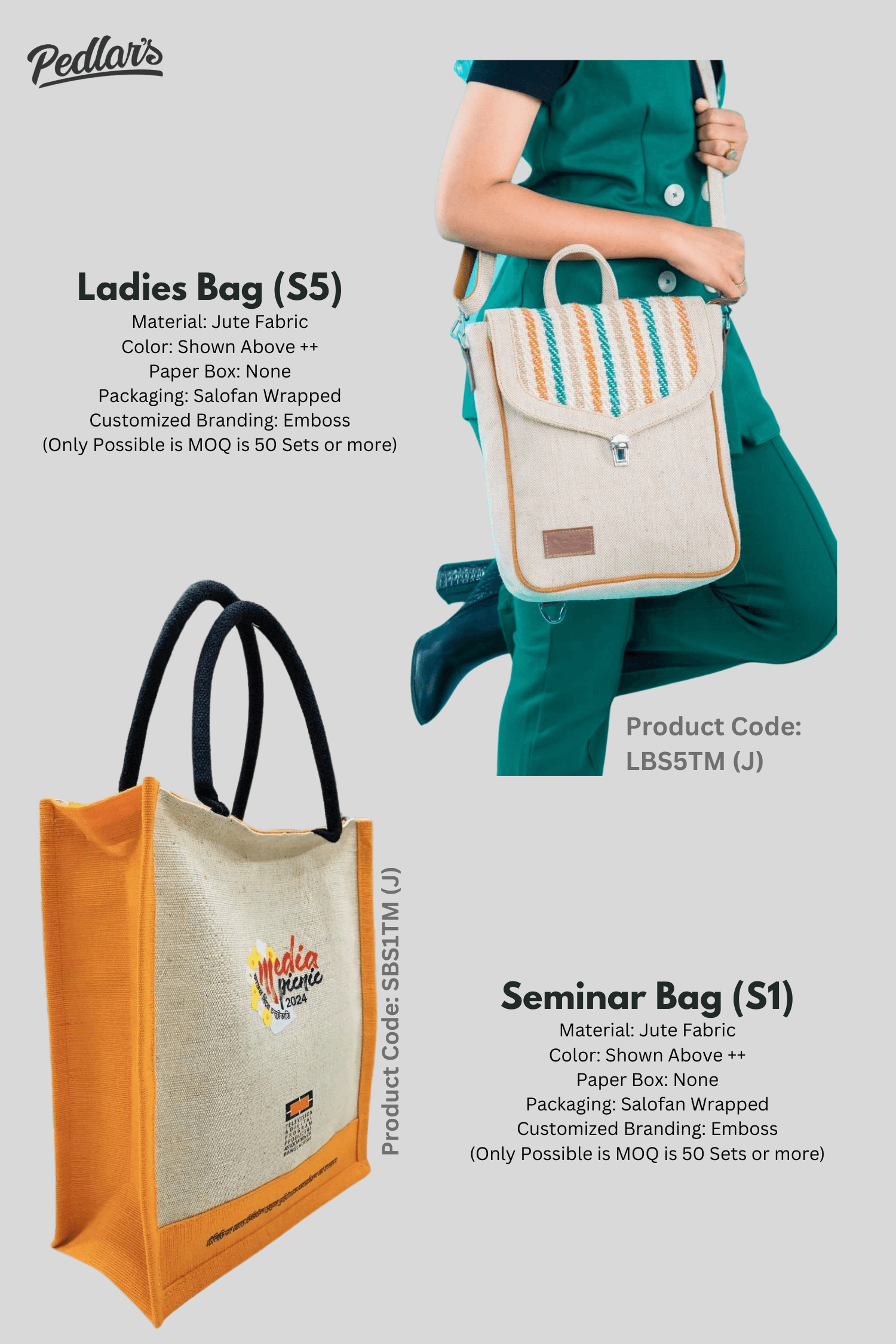 Ladies Bag (S5), Seminar Bag (S1)
